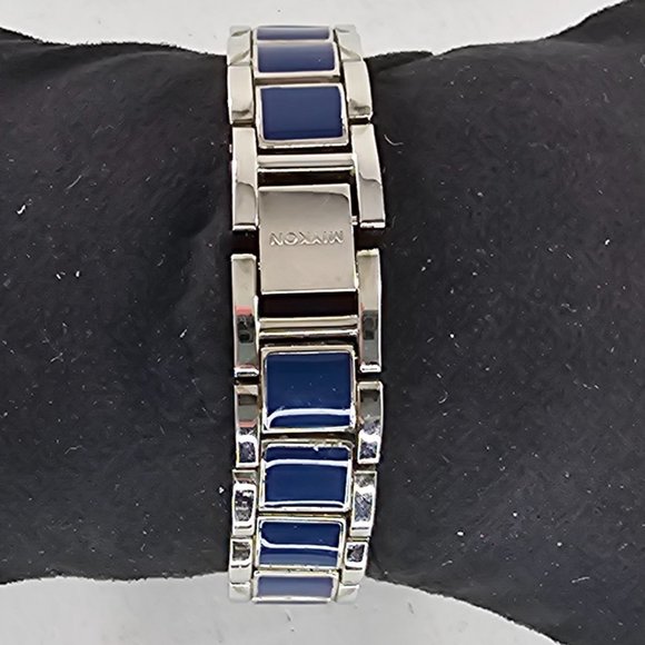 Miykon Ladies Watch Blue Silver Rhinestones J4493 - Picture 5 of 9